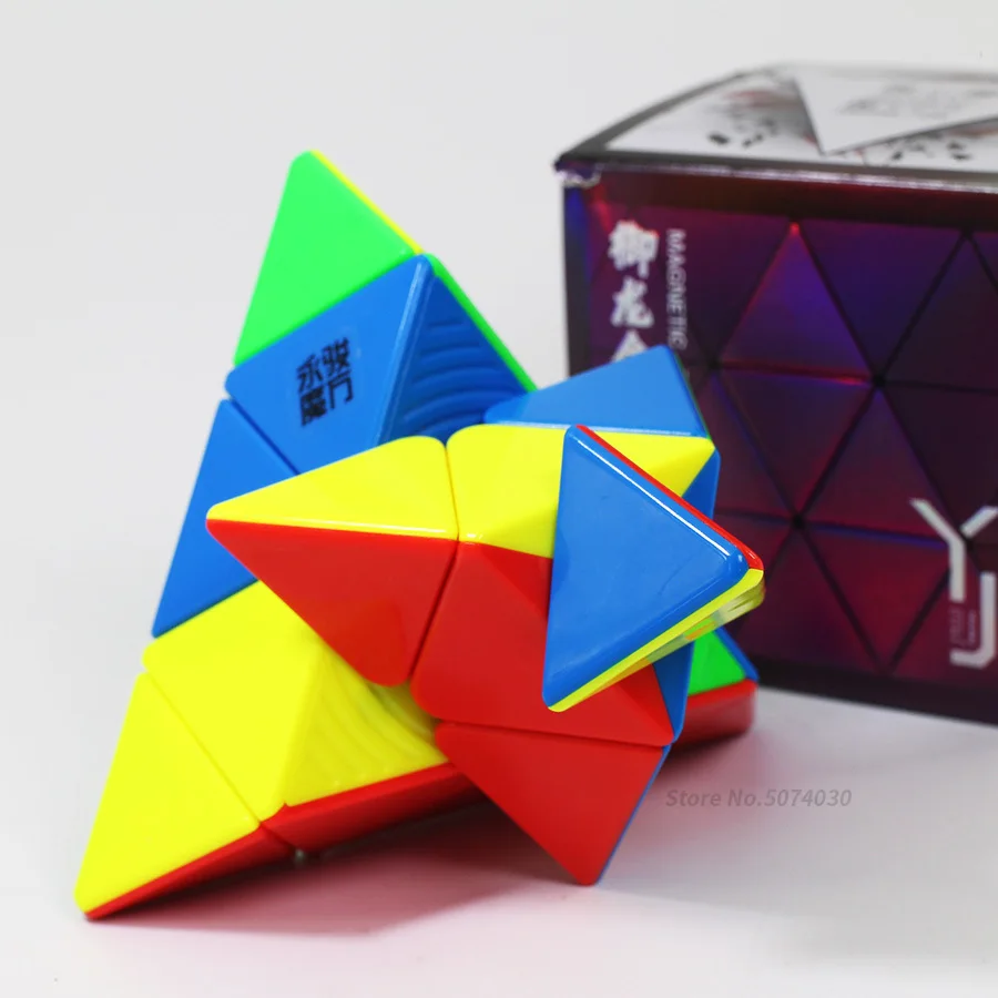 Магнитный Cubo Magico, Пирамида 3x3 куб Yongjun Yulong м Pyraminxcube необычный кубик головоломки игрушки без стикеров для детей