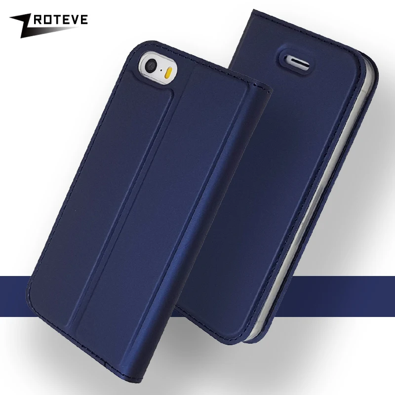

ZROTEVE Cases For iPhone 5S Case Flip Cover Leather Cover For iPhone SE Case Wallet KickStand Magnetic Cover For iPhone 5 Coque
