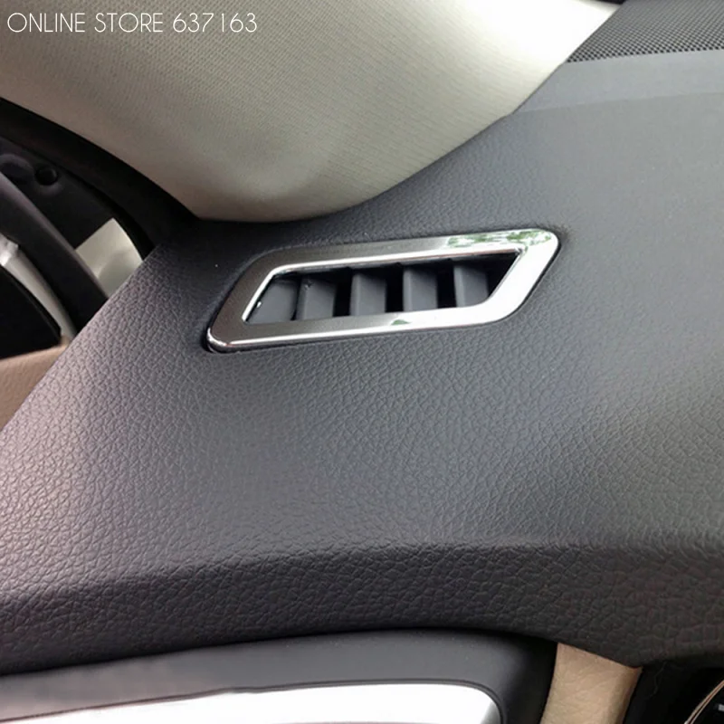 Car styling ABS Chrome Air conditioning Vent Cover Sticker For Nissan