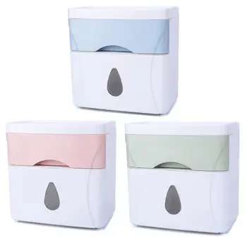 

Creative Double - Layer Tissue Box With Drawer Multi-function Paper Roll Storage Box Portable Toilet Paper Holders