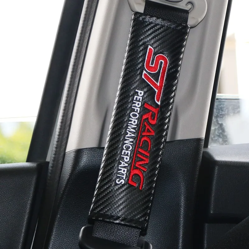 

2pcs/set case for Toyota RAV4 4WD Ford focus st racing VW BMW Honda CRV mazda nissan subaru Carbon fiber Seat Belt Cover Pad