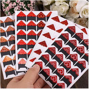 

2pcs/lot DIY Multifunction Vintage photo corner sticker/Cute note paper sticker/Decoration label