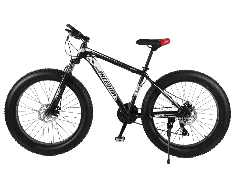 Perfect Love Freedom 7/24/27 speed top quality Mountain bike 26 inches Aluminum Bicycles Double disc brakes Fat bike Snow bicycle 17