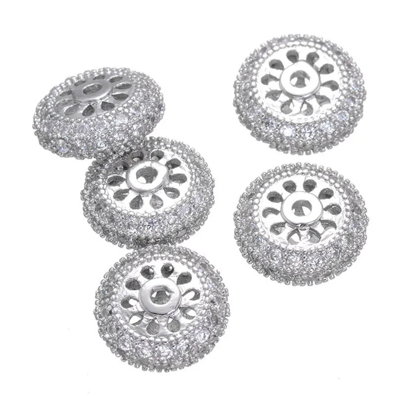 Бусины с микрозакрепкой 11 х11 мм|loose beads|pave beadsmicro pave beads |