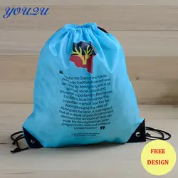 Пользовательские полиэстер gym bag шнурок мешок для Велосипеды
