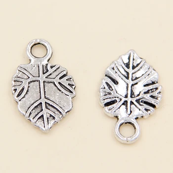 

Wholesale 55pcs Tibetan Silver Leaves Charms Pendants 12x18mm