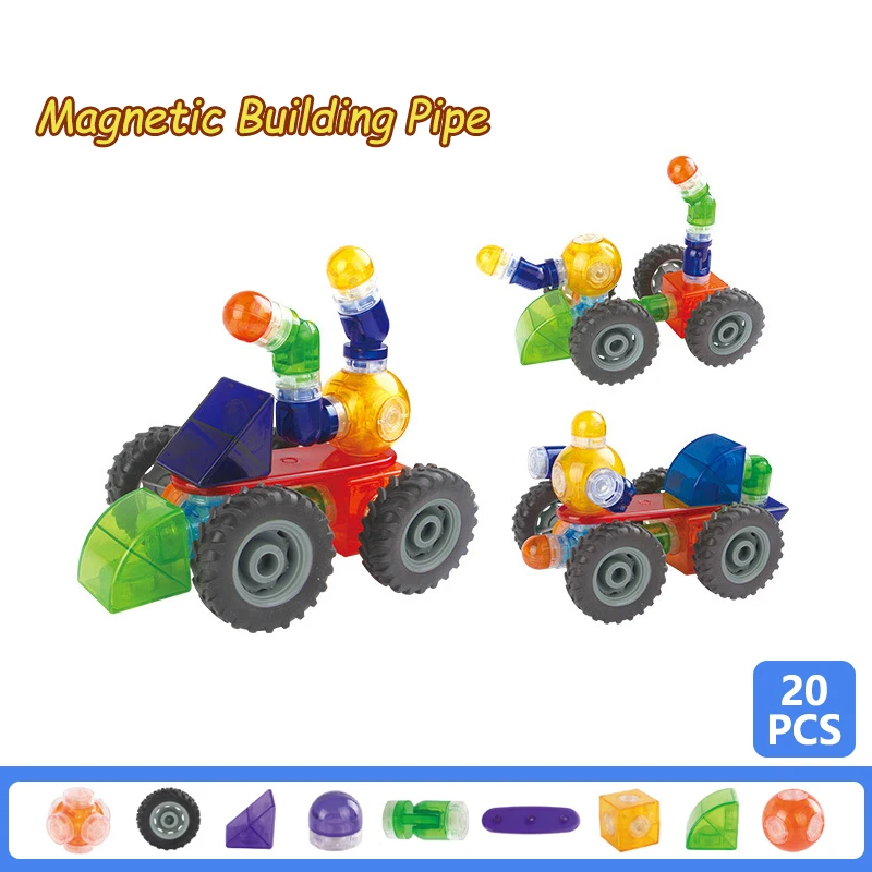 20PCS Building Pipe Block Construction Educational