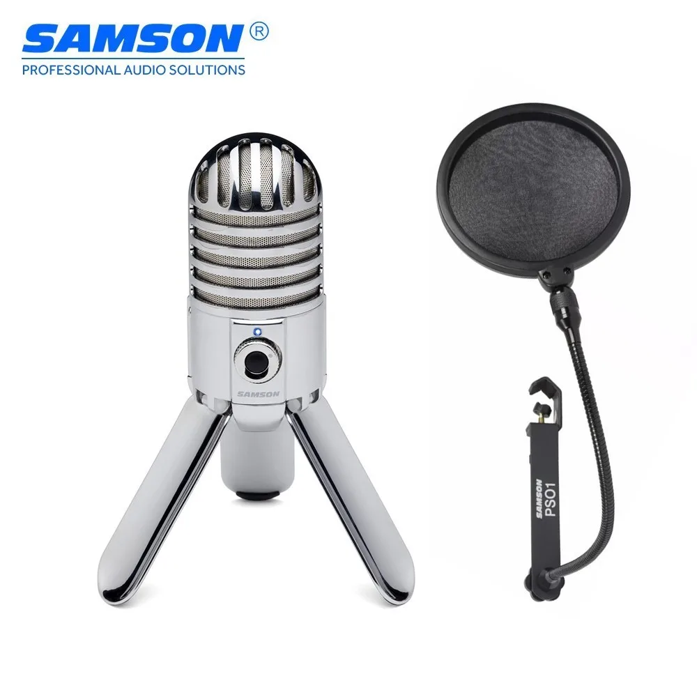 Профессиональный микрофон Samson Meteor USB кардиоидный Студийный с 3 складными ножками