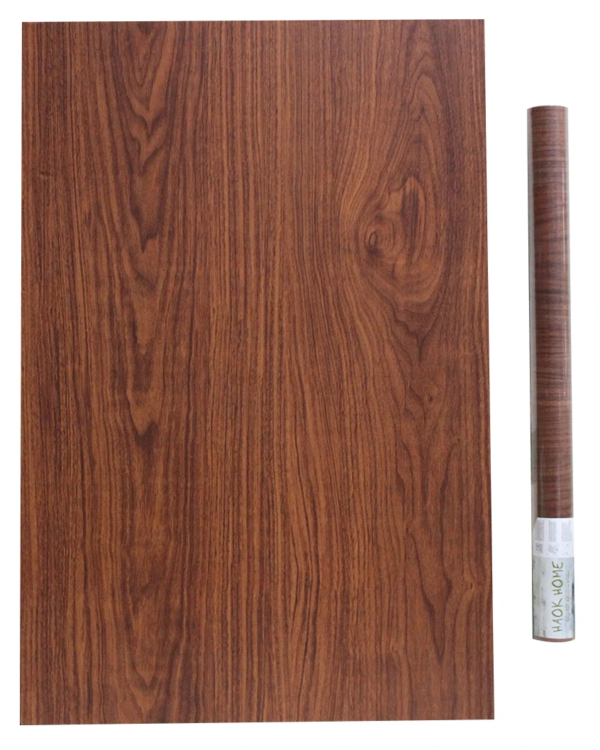 

HaokHome Peel & Stick Self-Adhesive Wallpaper Wood Grain For Walls 3d Brown furniture Sticker Shelf and Drawer Liner Table Door