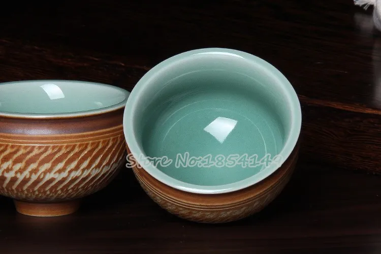 Подарочная посылка Китайский Longquan Celadon фарфор китайская гайвань чайные чашки для чая чаша керамическая 70 мл глазурь чашки для чайной церемонии кунг-фу фарфоровая чаша