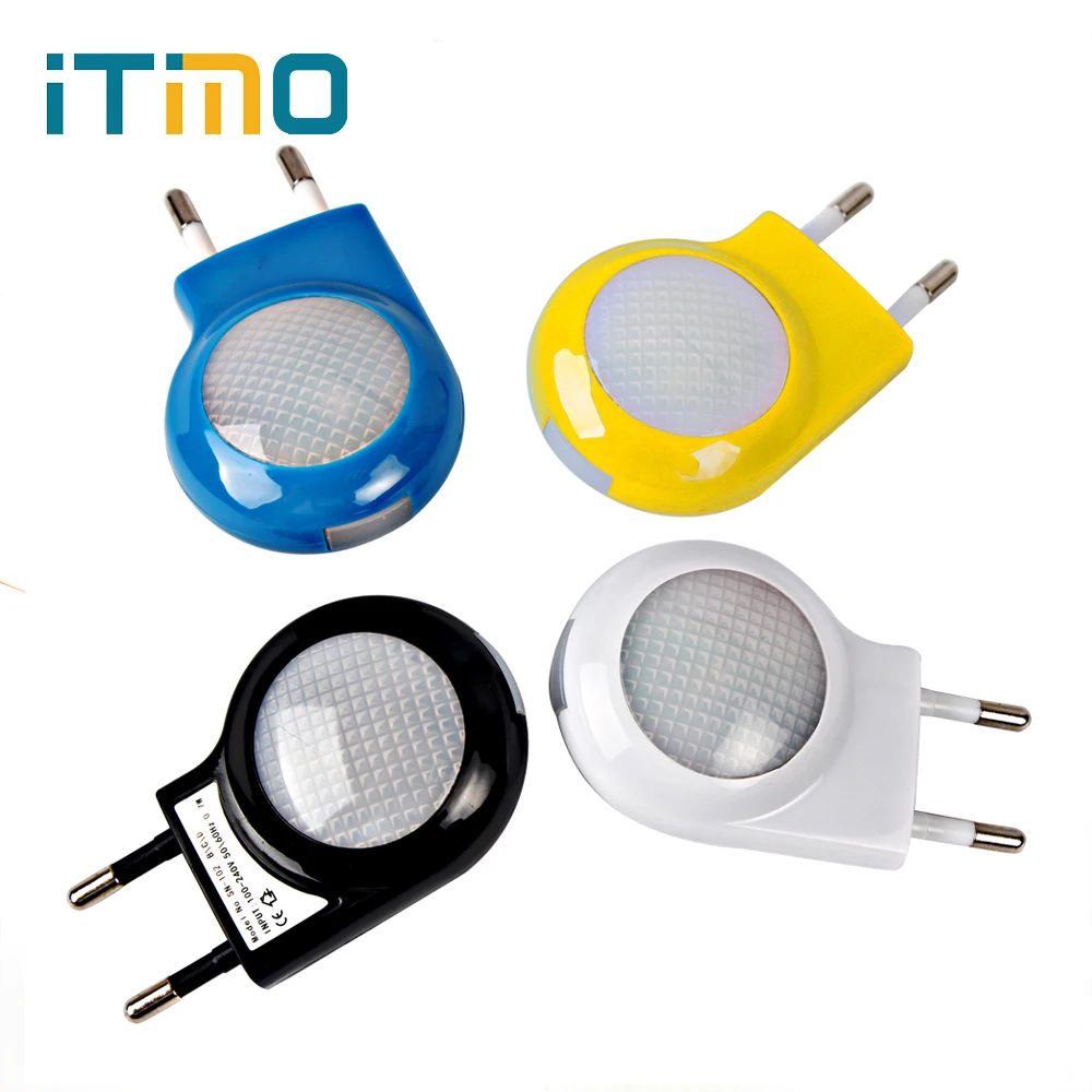 iTimo AC 100V 240V Mini LED Night Light Auto Sensor EU US Plug font b Baby