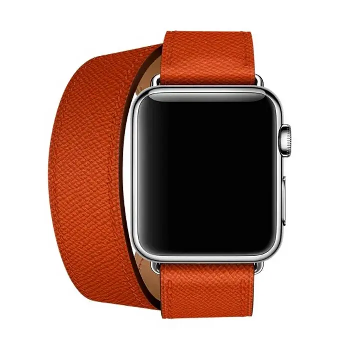 

40mm 44mm Double Tour Strap for Apple Watch Band 38mm 42mm Genuine Leather Loop for iwatch Series 1 2 3 4