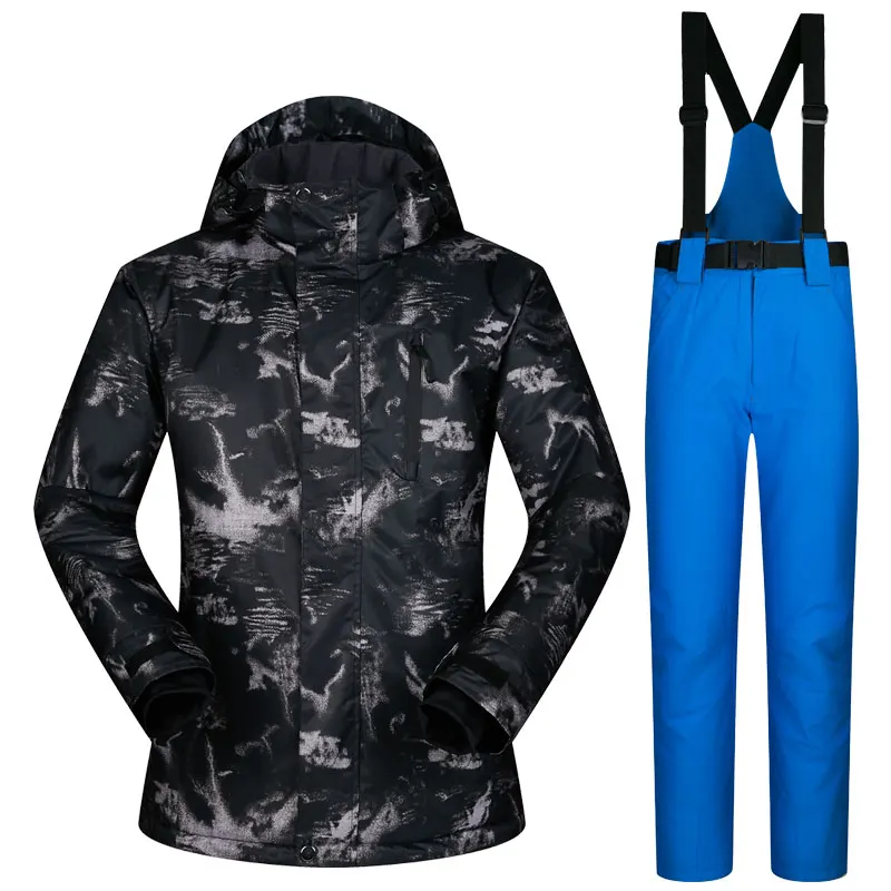 Ski Jacket Men Warm Clothing Skiing And Snowboarding Suit Jacket+Pants Male Windproof Waterproof Wear Winter Brands Men Ski Suit