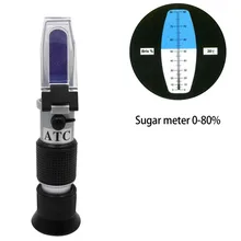 ATC ручной высокоточные измерения 0-80% Brix Мед Портативный рефрактометр для мёда Пчеловодство сахар измерительное оборудование новое