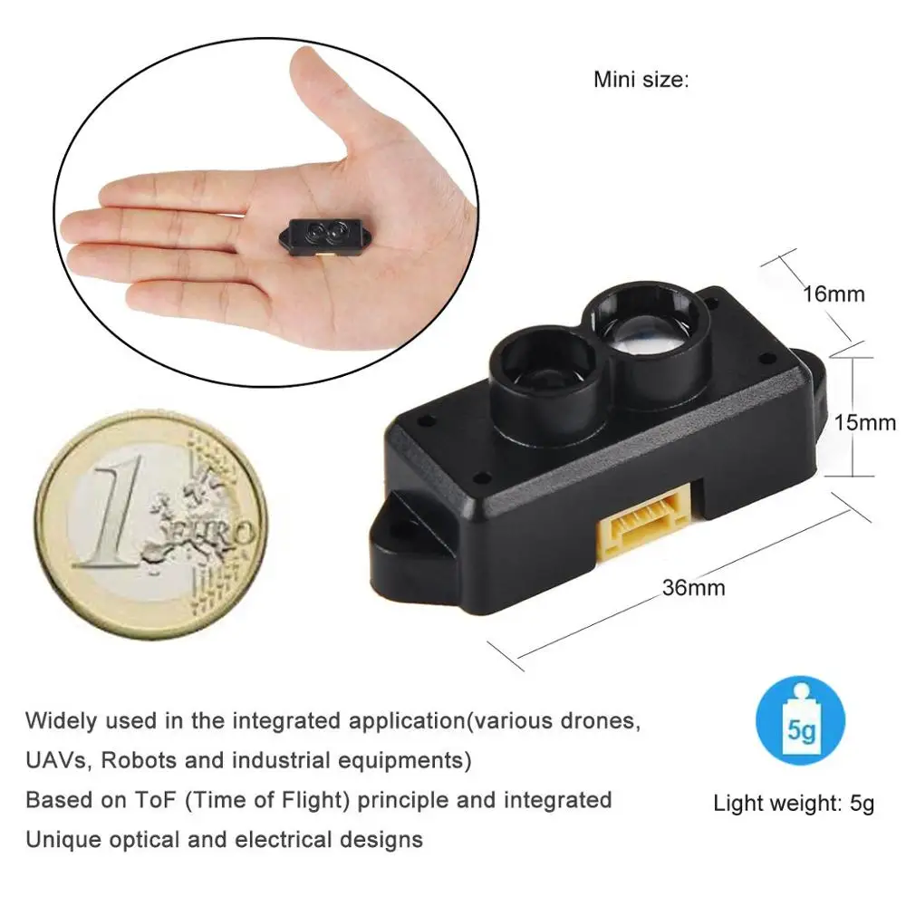 TOF Benewake Lidar Range Finder модуль датчика одноточечный микро-модуль, совместимый с Pixhawk, Arduino с UART