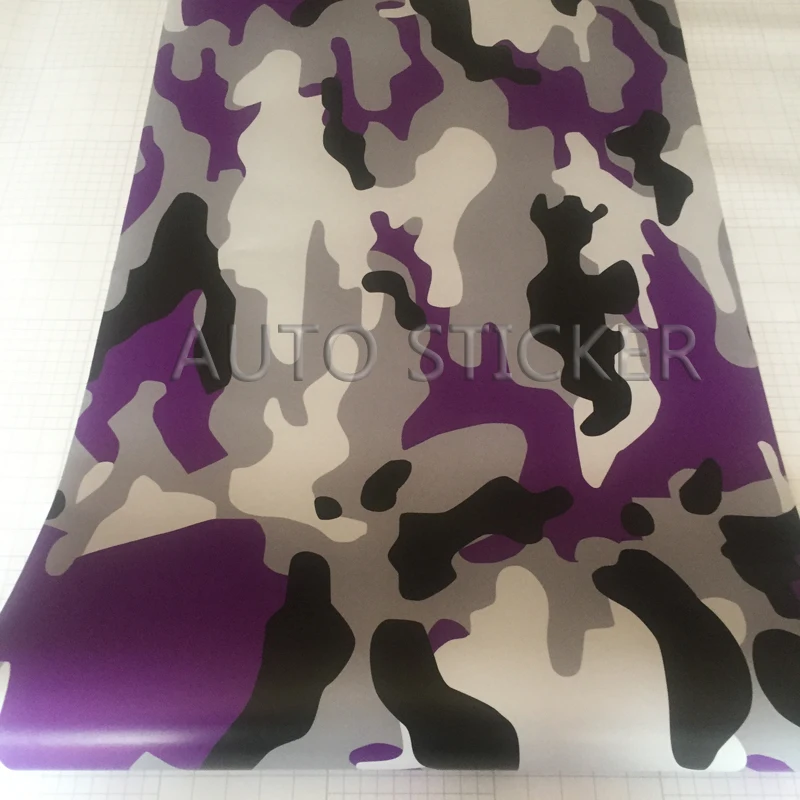 purple White snow camo vinyl wrap 3