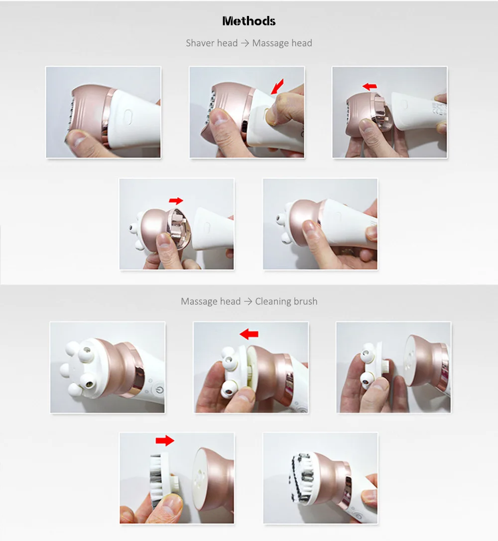 Kemei KM - 8001 5 in 1 Electric Epilator Shaver Hair Remover Lady Defeatherer