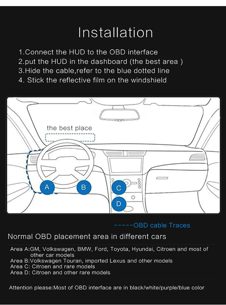 Alarme de Combustível Medidor de Velocidade Obd do Carro 5 Obd2 Cabeça up Display Hud Velocímetro Digital Brisa Projetor Fadiga a8 A1000 19 5 carro hud obd obd2 cabeça up