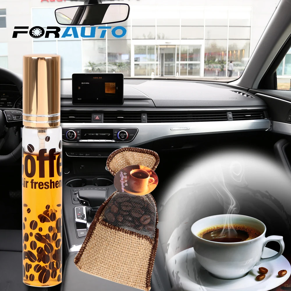 

FORAUTO 2 piece/set Car Perfume Coffee Bean Ornament Interior Accessories Car-styling Coffee Air Freshener