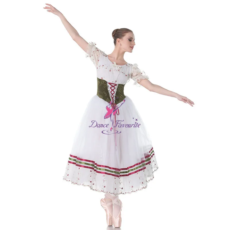 Новинка 18007 года; длинное романтическое балетное платье-пачка для танцев; танцевальный костюм; балетная пачка для сцены