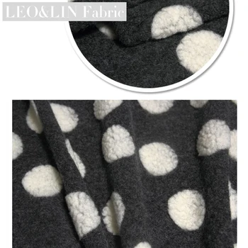 

LEO&LIN Winter Top High Quality Fluffy three-dimensional Large Circle Cashmere Wool Fabric For Coat 1 50cm