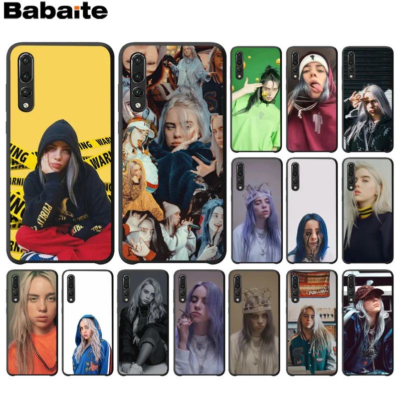 

Babaite Billie Eilish Smart Cover Black Soft Shell Phone Case for Huawei P10 plus 20 pro P20 lite mate9 10 lite honor 10 view10