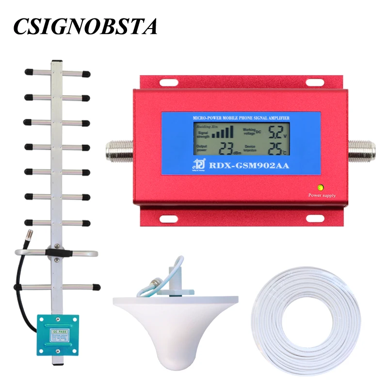 Comprar De alta calidad de teléfono móvil 2G gsm900 repetidor de señal con pantalla LCD del teléfono móvil gsm 900 mhz amplificador de señal del amplificador venta al por mayor