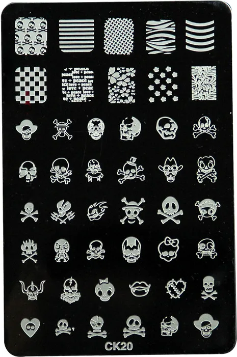 Nail Stamping Plates Skull Skeleton Image Metal Steel Stamp Plate Bird Mold Template Art Stencil Tool Ck01 Ck23 Birdsnail Aliexpress 
