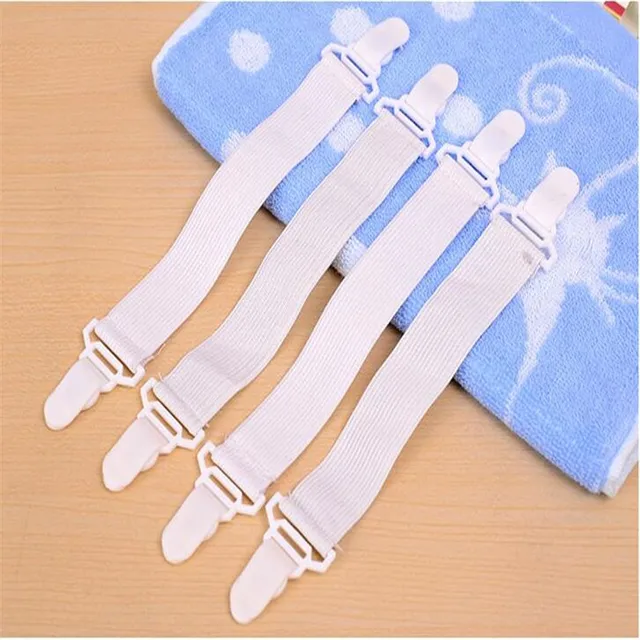 4pcs x stretchable fitted bed mattress sheet clasps suspenders clips fitted sheets clips