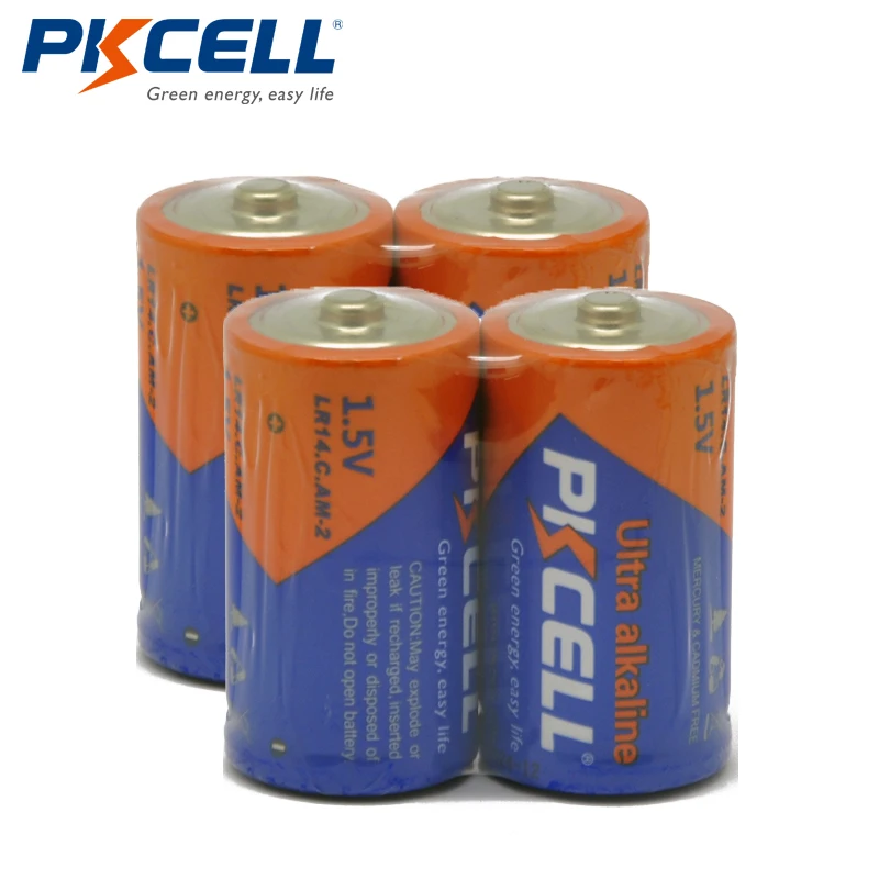 4pcs/lot Pkcell C Lr14 Battery Am2 Cmn1400 E93 Super Alkaline Batteries 1.5v  For Smoke Detector Led Lights Shaver Wireless - Primary & Dry Batteries -  AliExpress