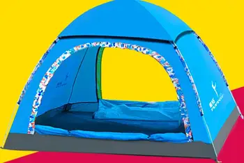 

Breathable UV-Protection Double Door Beach Tent Outdoor Waterproof Camping Tent Quick Automatic Opening Tent
