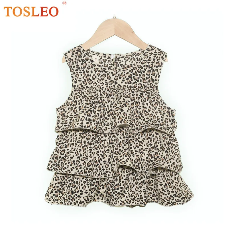 

6 M -3 Y Leopard Baby Girl Dress Sleeveless Chiffon High Quality Baby Dress Girl Summer Clothes Party