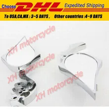 motorcycle partsCHROME Custom Skull Blade Mirror fit for CBR CBR600