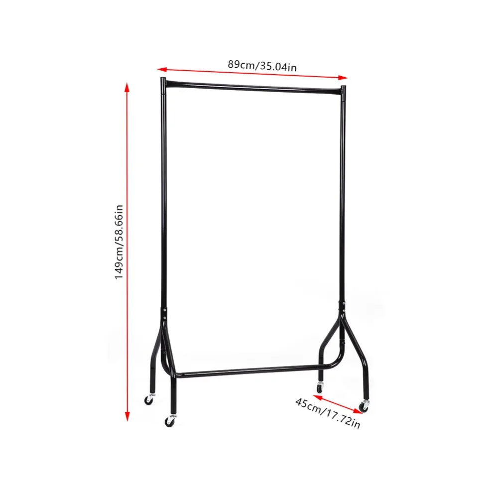 3 фута сверхмощный шкаф для одежды прокатки металла свободно стоящие вешалки для одежды стойки портативные Висячие для одежды, куртки, рубашки, длинного платья