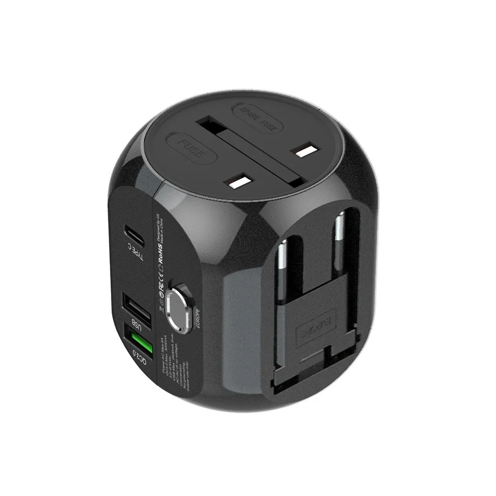 Binmer Universal World Wide Travel Charger Adapter Plug Foreign Travel Power Converter Adapter Drop 3.11