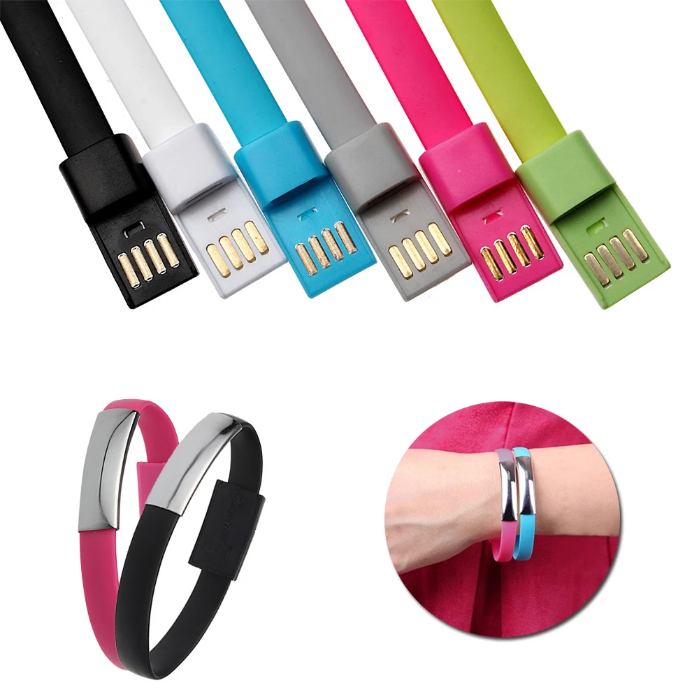 2015 NEW Fashion Style Cord TPE Flat USB Data Sync Portable Charging