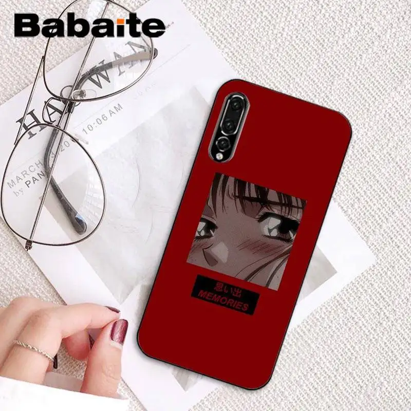 Beautiful eyes of cartoon anime girl