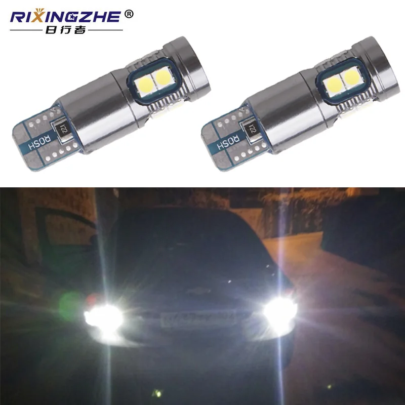 

RXZ 2pcs canbus T10 194 268 LED Bulbs White 3030 9SMD W5W LED Bulbs Tail Parking clearance Lights 12V 6000K white Signal Lamp