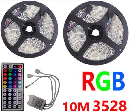10 М ПРИВЕЛО Полосы 2835/3528 RGB Гибкий Свет Не Водонепроницаемый DC 12 В 300 Светодиодов с