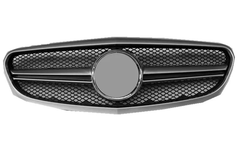 Для C CLASS W205 сетчатая решетка ABS Материал решетка для C Класс- Сменная сетка Решетка переднего бампера - Цвет: Silver