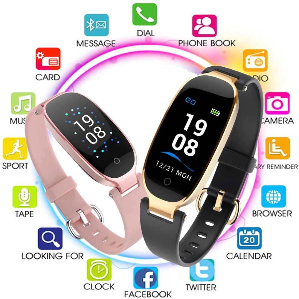 

Bluetooth Waterproof S3 Smart Watch Fashion Women Ladies Heart Rate Monitor Smartwatch Relogio Inteligente for Android IOS Reloj