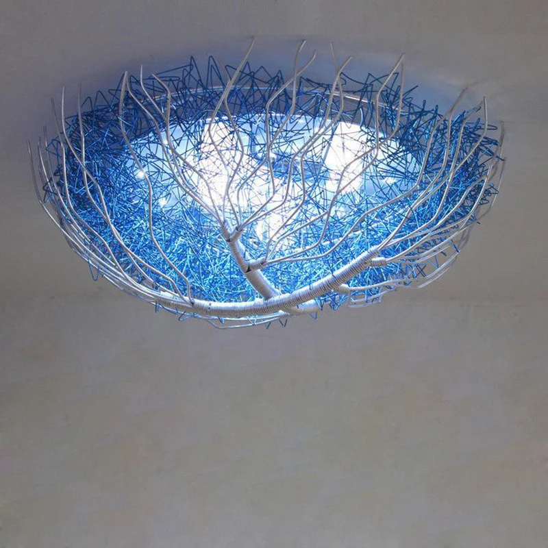 

Creative LED Bird Nest Light Ceiling Lights Children 's Room Lamps Simple Bedroom Light Project Lamps Round LU810207