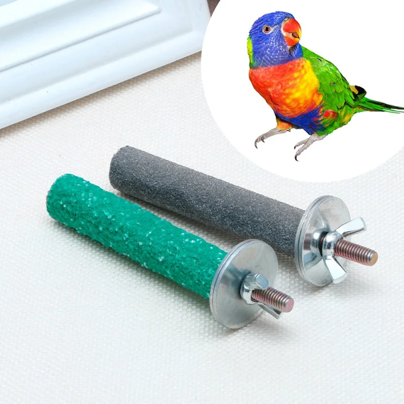 

Pet Bite Chew Toy Paw Grinding Toys Parrot Budgie Cage Clean Tool 0.59*3.15 inch Random color