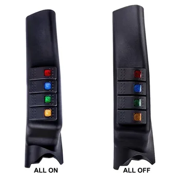 

Left Hand A Pillar 4 Switch Panel Pod for Jeep Wrangler JK JKU Unlimited Rubicon Sahara Off Road