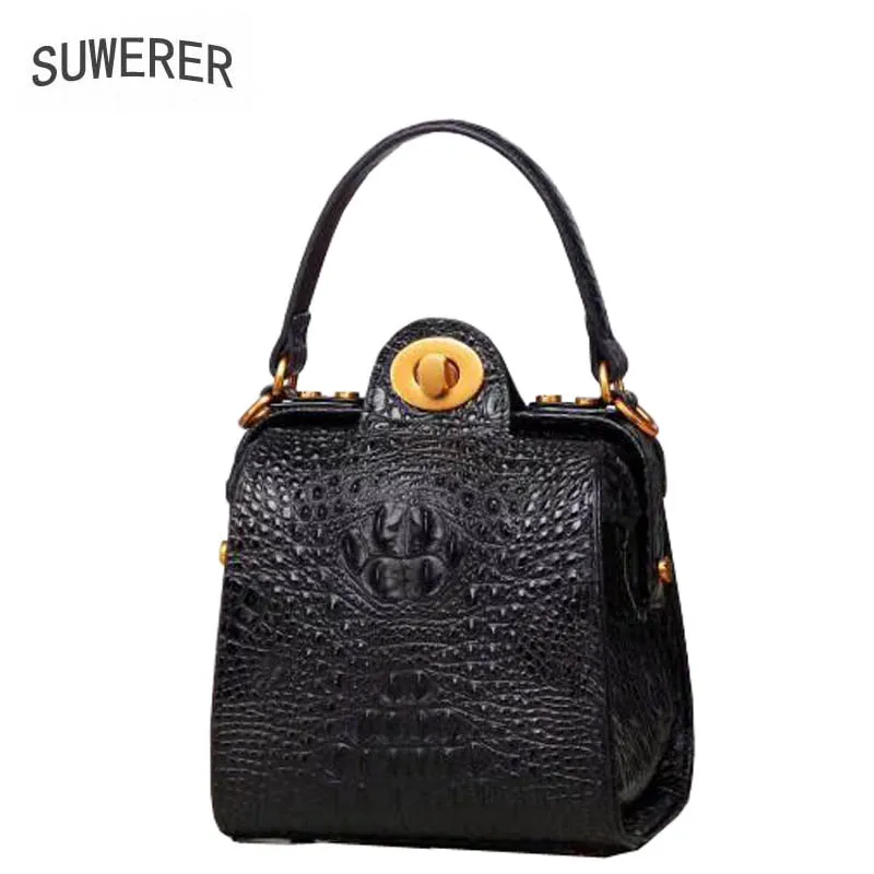 

Genuine Leather handbag New 2018 Leather Handbag Small party package High-end crocodile leather shoulder bag