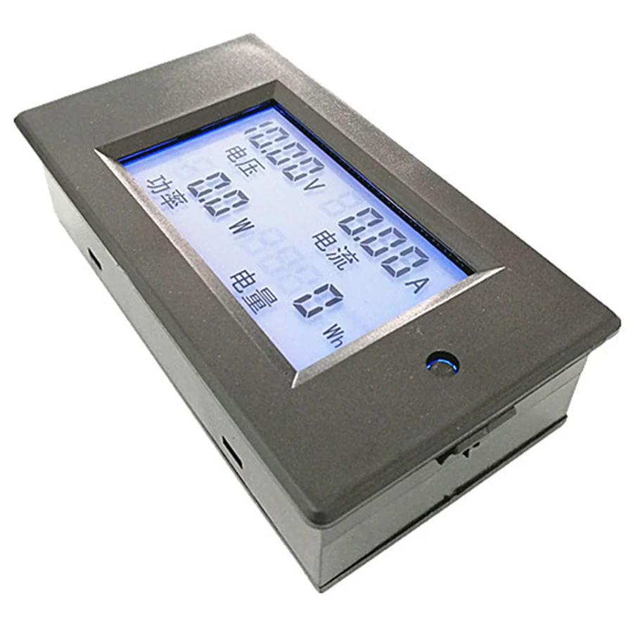 Ceny SUNYIMA cyfrowy watomierz DC6.5 100V 20A 4 w 1 cyfrowy napięcie prądu zasilania licznik energii duży ekran lcd DC woltomierz Ammete