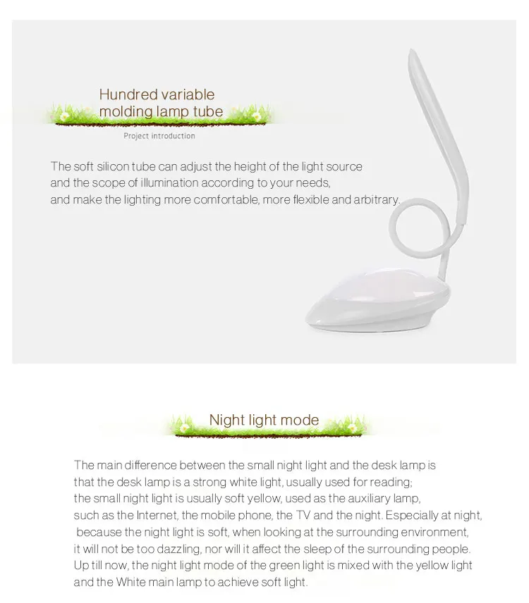 DE.SOUL Desk Lamps LED Bed Reading Book Light Desk Lamp USB Charging Table Lamp Desk Lamps Led Table Light Table Touch 3 Modes 10