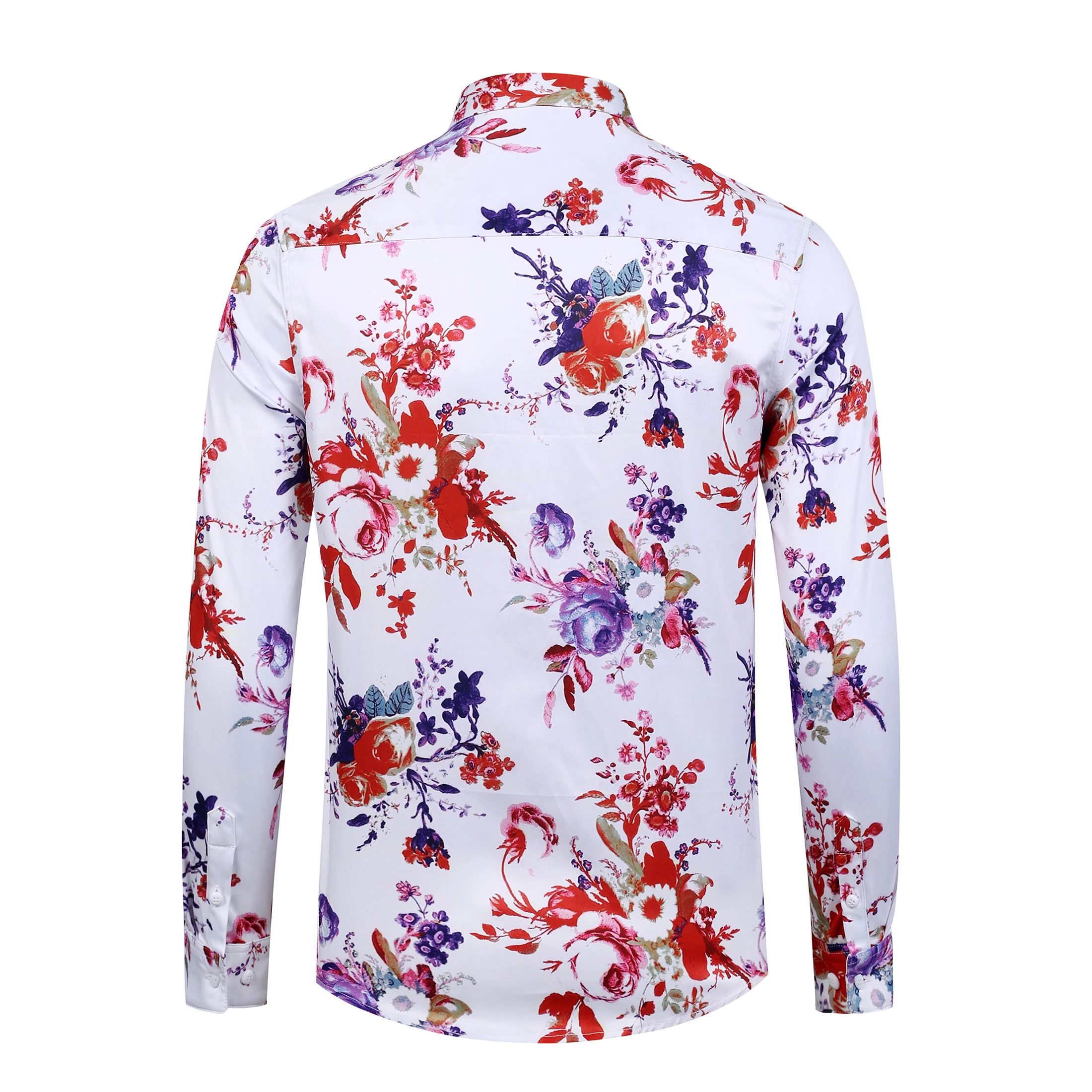 2019 New Hawaiian Mens Shirts Color Men Shirt Fashion Leisure Slim Fit Deluxe Printed Youth Shirt 2