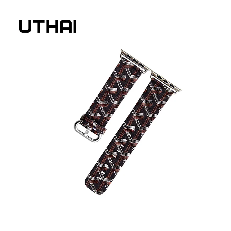 Download UTHAI H09 Multiple color diagonal diamond apple watch band ...