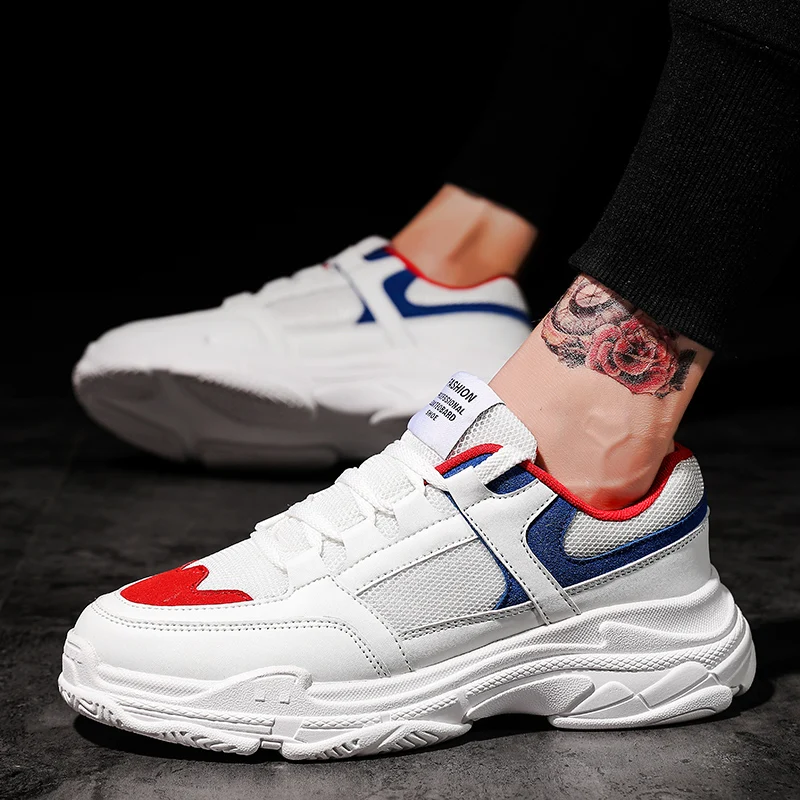 

2018 New Breathable Canvas Net Shoe Inside Heighten Small White Shoe Is Ins Korean Edition Trend Sneaker Loafers Father Shoe 5